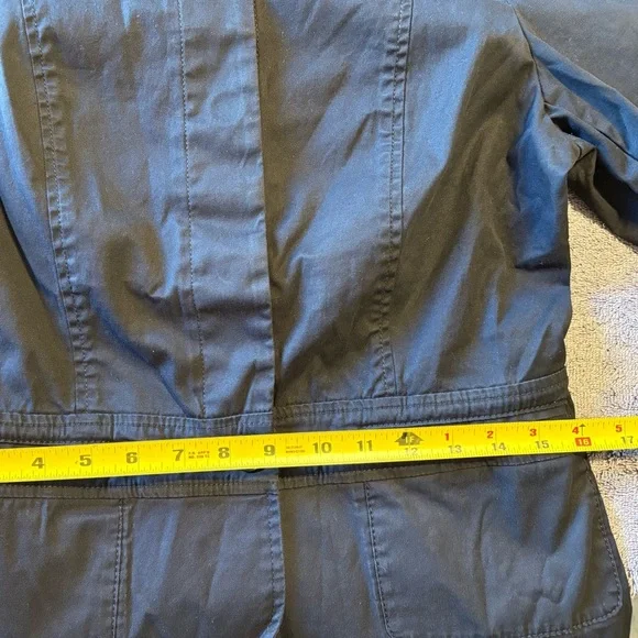 Talbots Women Black Khaki Blazer Button Up Military Style Size 6 - Picture 5 of 6